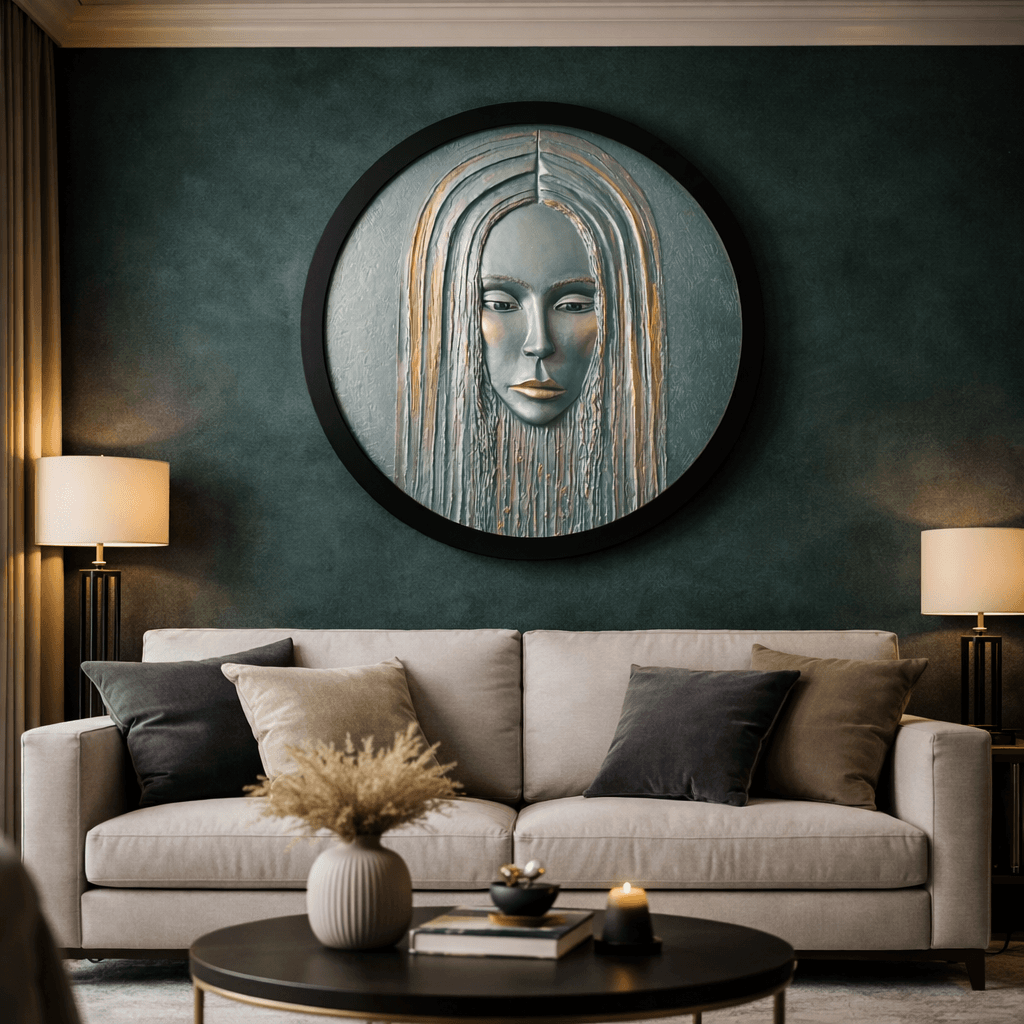 Tablou decorativ relief „Esență feminină” 102 cm cu LED – lucrare unicat semnată — image 2