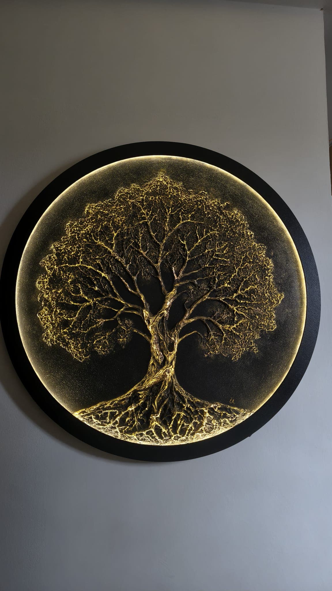 Tablou artistic „Rădăcini de Aur” – lucrare originală texturată – 92 cm — image 3