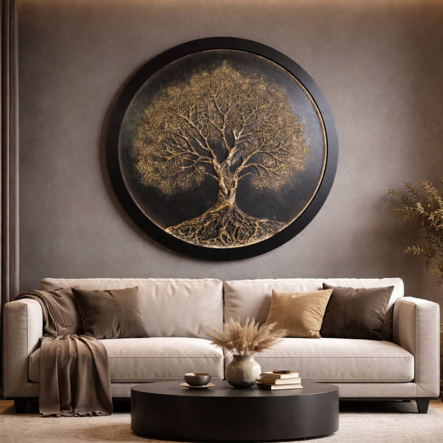 Tablou artistic „Rădăcini de Aur” – lucrare originală texturată – 92 cm — image 2