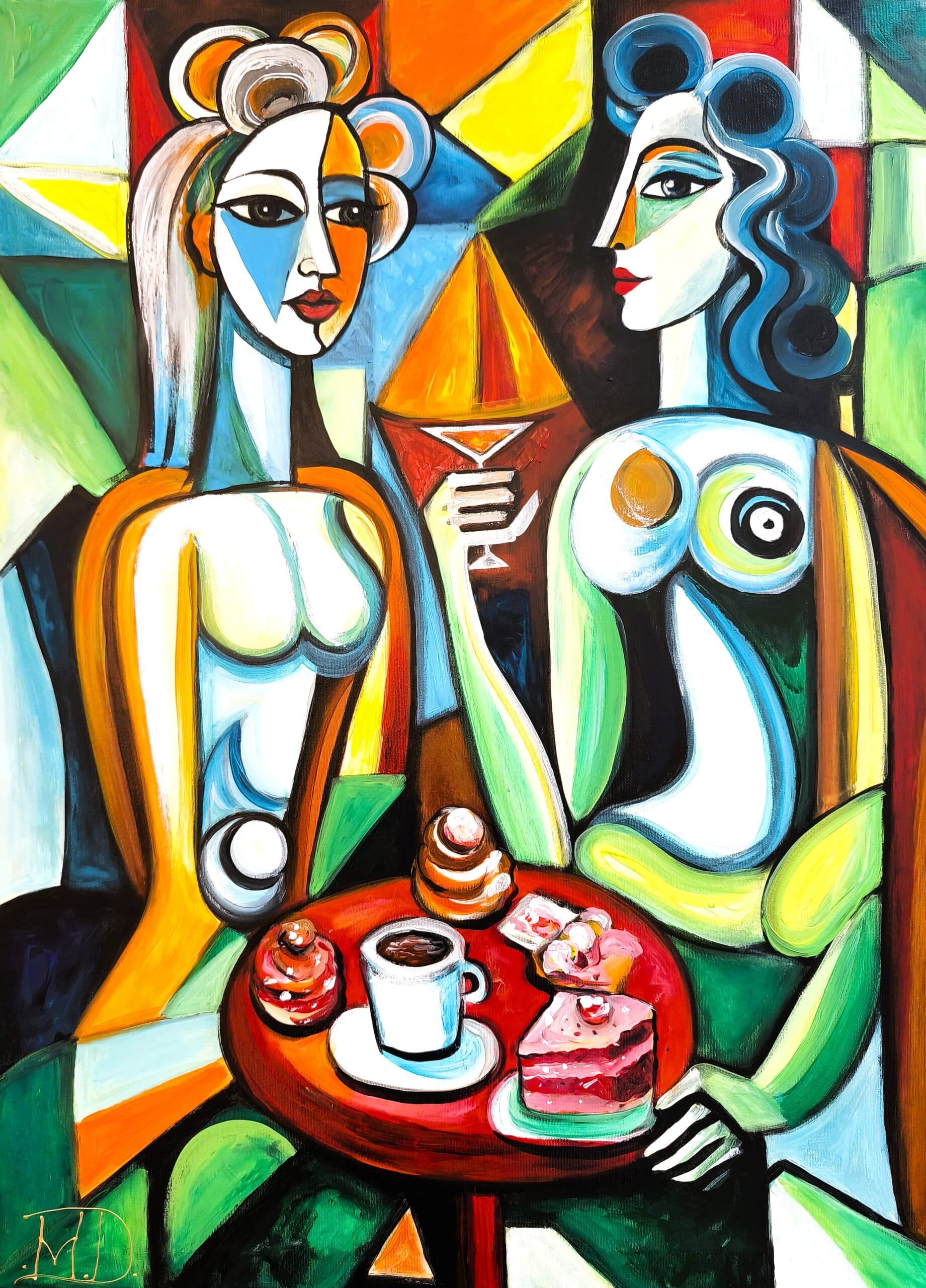 Talking on a coffe shop