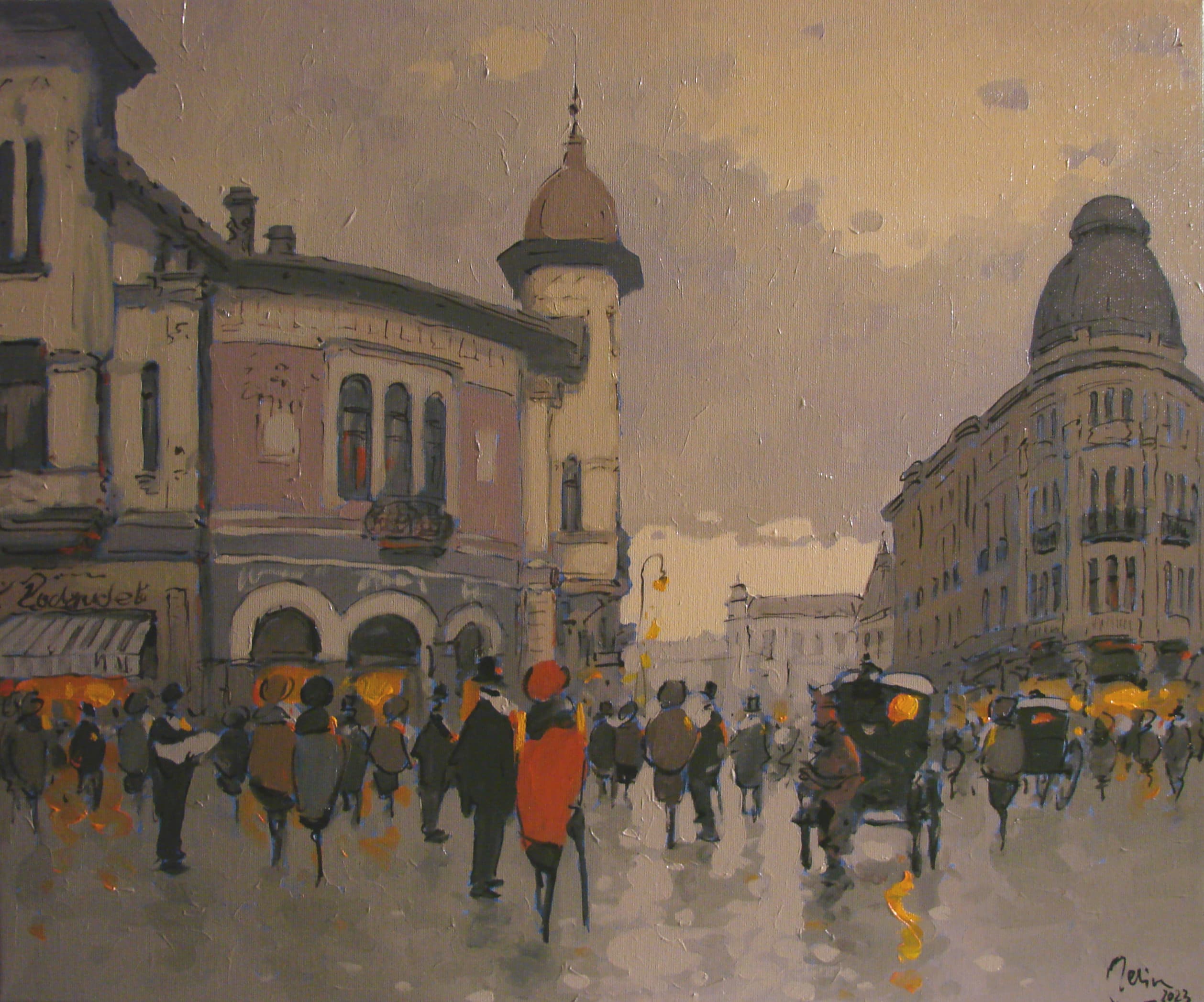 Iasi, str.Cuza cu fostul hotel Europa, 1940